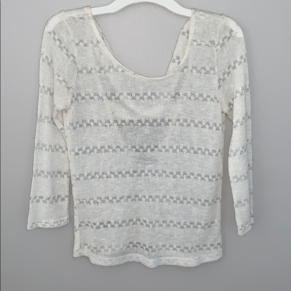 White lace long sleeve top